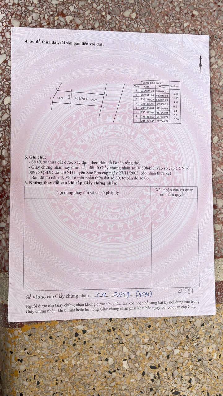 Đất Thổ Cư Dược Thượng, Sóc Sơn 78,4m² - Đường 4m, Chính Chủ Bán!