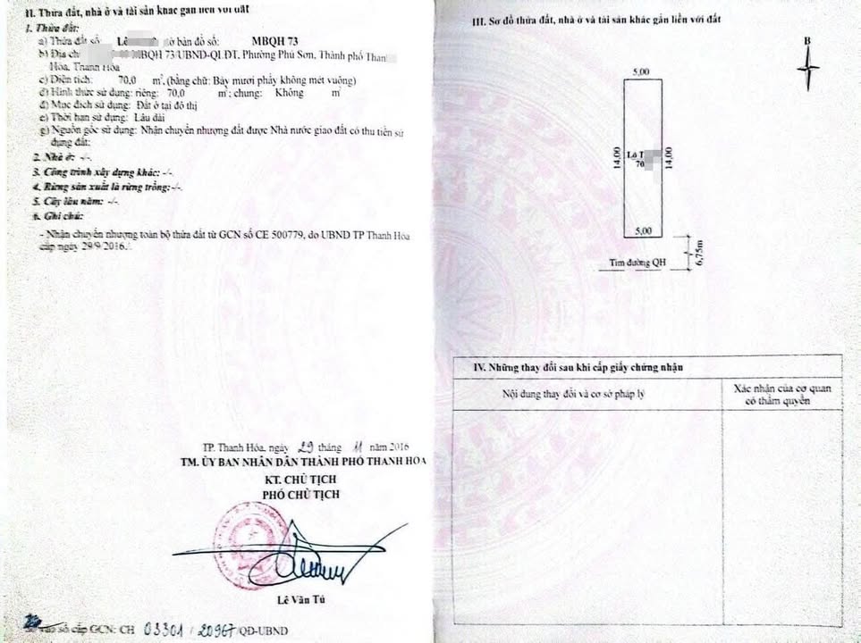 Lô đất đẹp Phú Sơn, 70m² giá 3 tỷ - Đối diện công viên xanh mát!