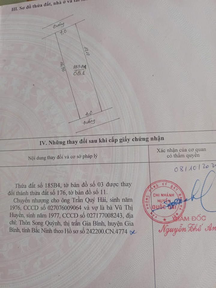 Đất nền Hưng Đạo Quốc Oai 68m² giá thỏa thuận - Mặt thoáng đường ô tô