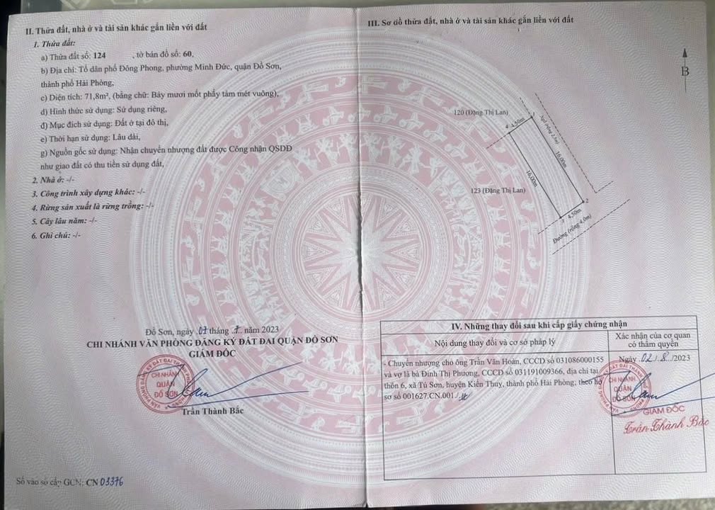 Bán lô đất góc đẹp tại TDP Đông Phong, Minh Đức, Đồ Sơn 143m² chỉ 4 tỷ - Đầu tư sinh lời ngay!