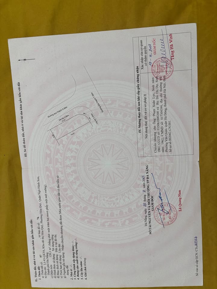 Đất nền KĐT Hoà Quí Đà Nẵng 229,9m² giá 12,7 tỷ - Đầu tư sinh lời tiềm năng!