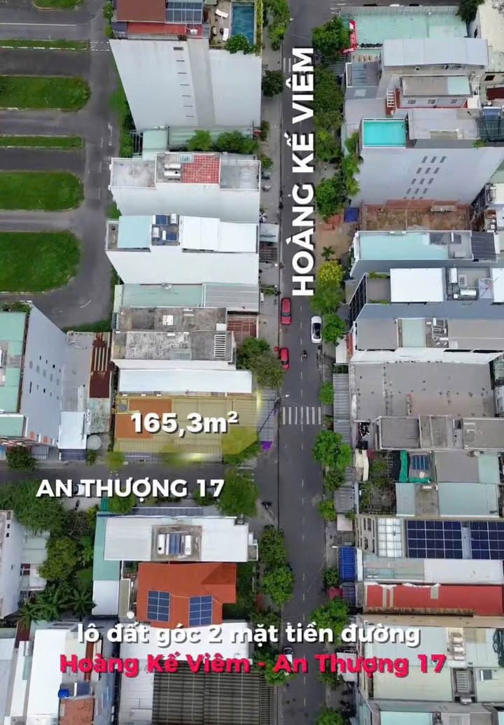 Đất nền góc An Thượng, Đà Nẵng 165m² giá 40 tỷ - Vị trí đắc địa thông biển Mỹ Khê!