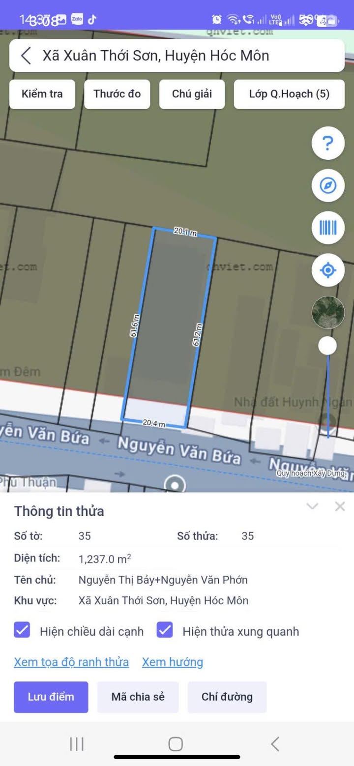 Đất mặt tiền Nguyễn Văn Bứa Hóc Môn 1200m² - Phù hợp xây xưởng