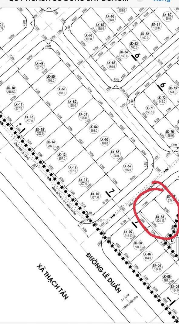 Đất chính chủ Lê Duẩn, Thành Sen, 224m² - Sổ đỏ, giá tốt!