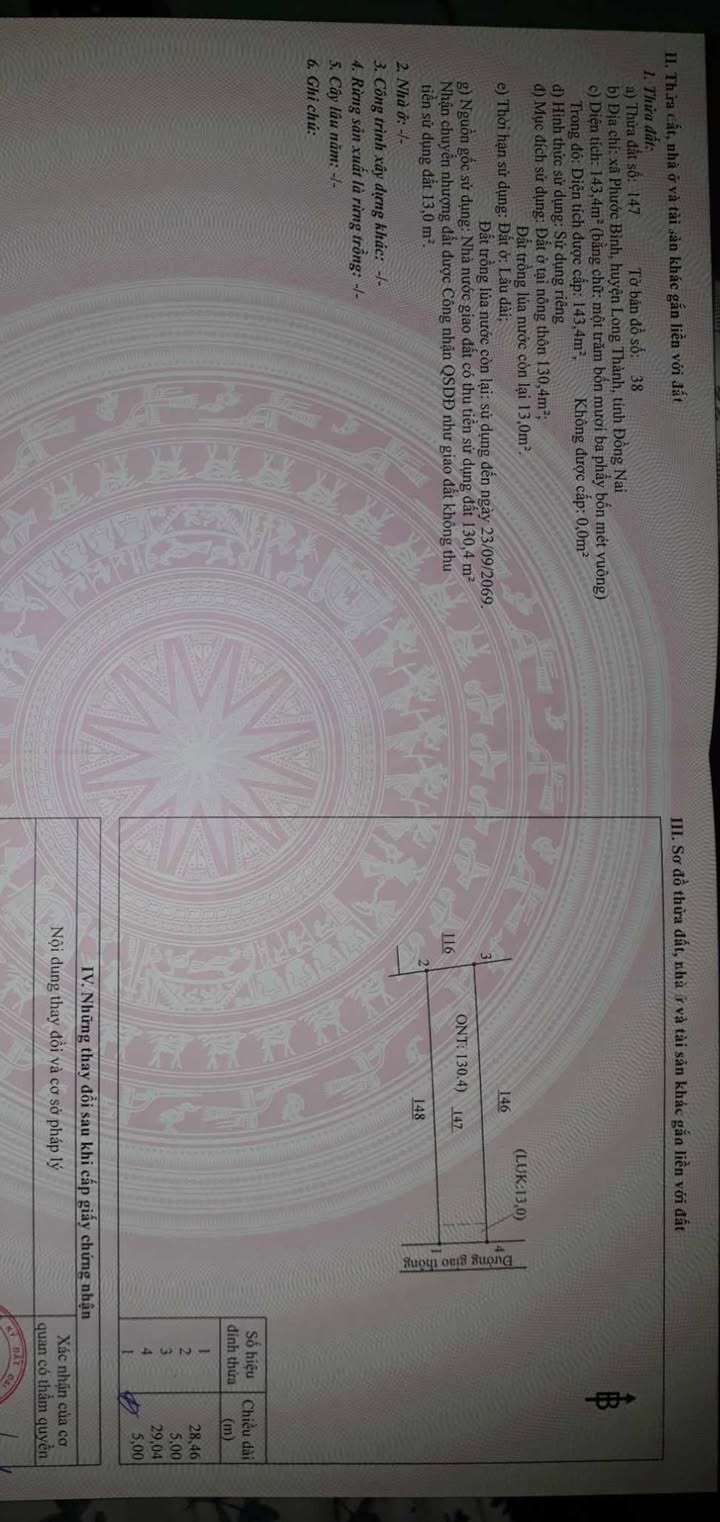 Đất nền 150m² tại xã Phước Thái, Long Thành - Đối diện trường ĐHYD, giá 1,5 tỷ!