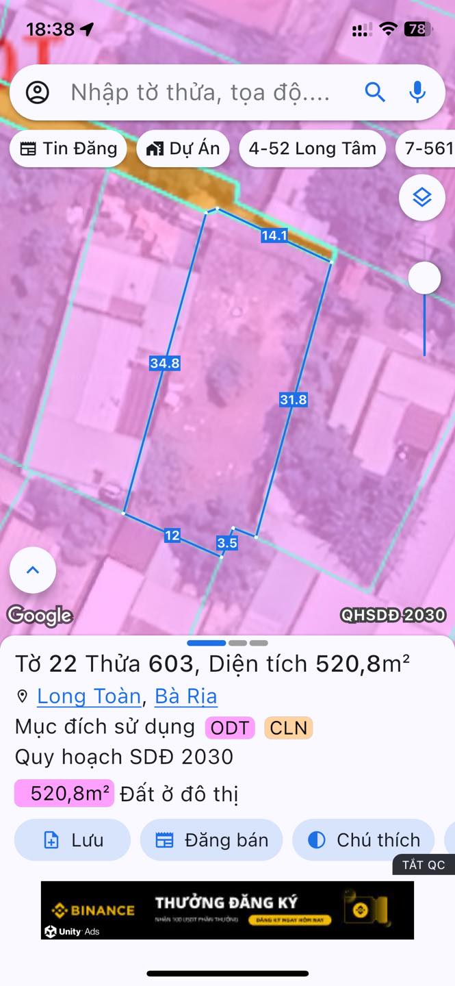 Đất nền Long Toàn 520m² giá 4 tỷ - Cơ hội đầu tư sinh lời!