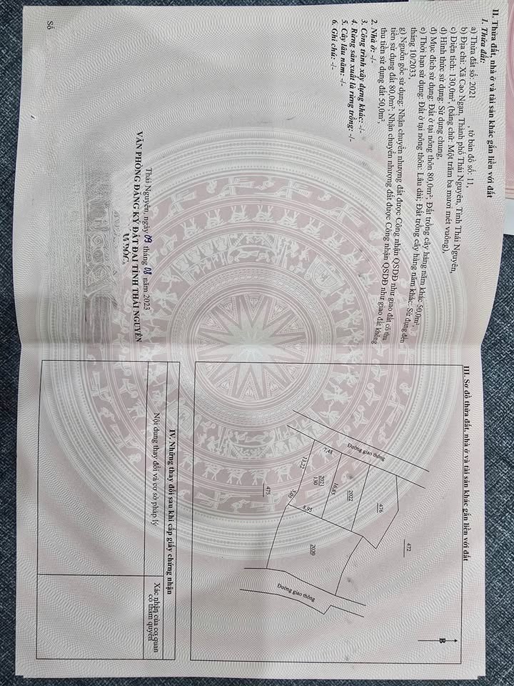 Đất thổ cư 130m² tại Linh Sơn, Thái Nguyên giá chỉ 800 triệu - Cơ hội đầu tư vàng!