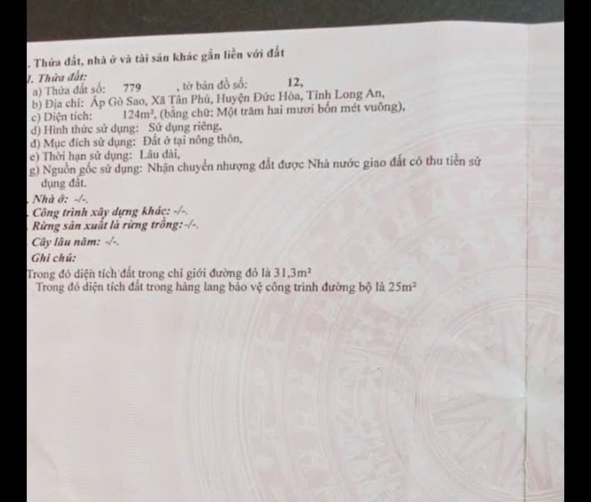 Đất nền mặt tiền đường Gò Sao, Tân Phú, 125m² - Chính chủ cần bán gấp!
