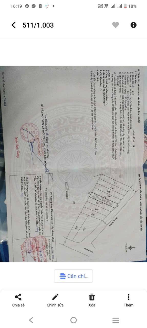 Đất thổ cư 122m² xã Lộc An, Bảo Lâm chỉ 720 triệu - Đường rộng, dễ xây dựng!