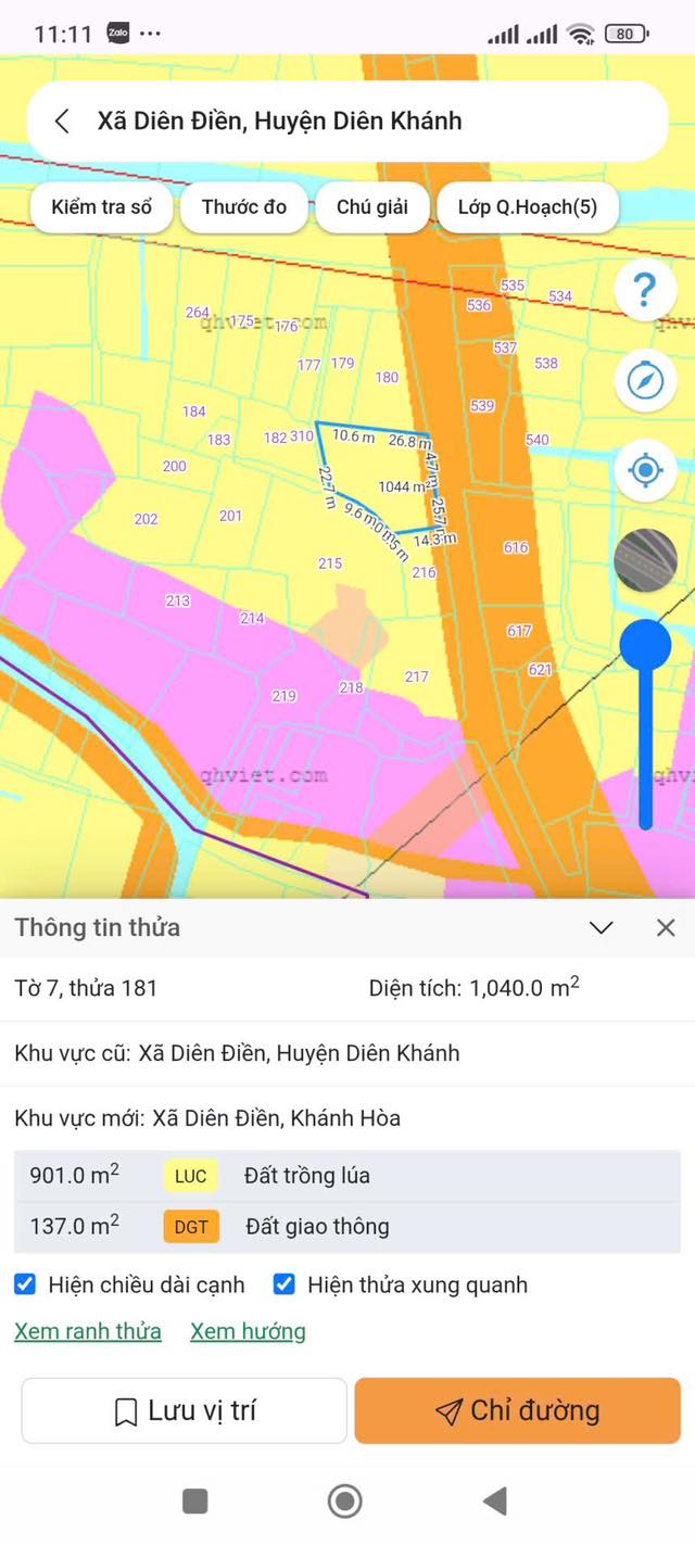 Bán đất Lúa mặt tiền Hương lộ 5 Diên Điền 700m² giá 349 triệu - Đường thông tứ hướng, cơ hội đầu tư hấp dẫn!