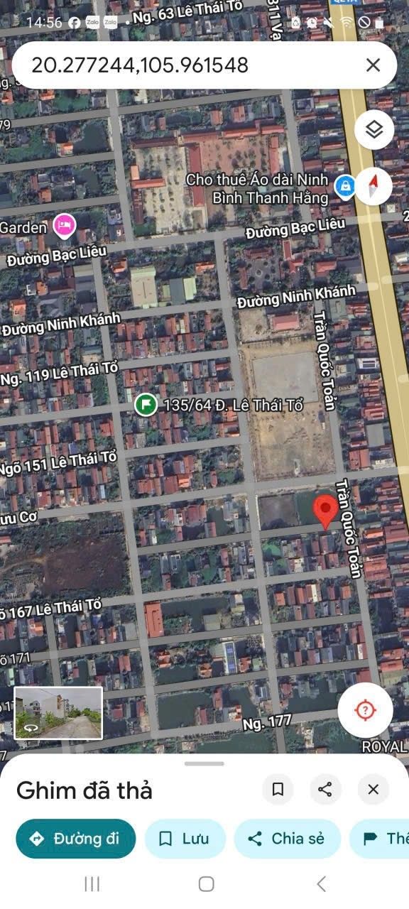 Đất nền Ninh Khánh 92.5m² giá thỏa thuận - Vị trí đắc địa gần trường học!