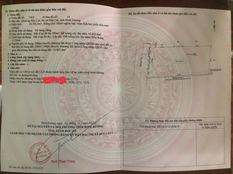 Đất 2 mặt tiền ĐT 741 Hòa Lợi 10.702m² - Cơ hội đầu tư sinh lời!