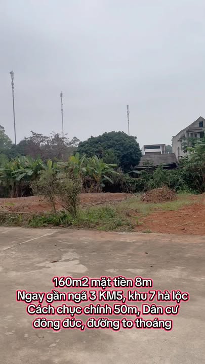 Đất nền 160m² tại Khu 7, xã Hà Lộc, TX Phú Thọ - Mặt tiền 8m, giá chỉ 1.1 tỷ!