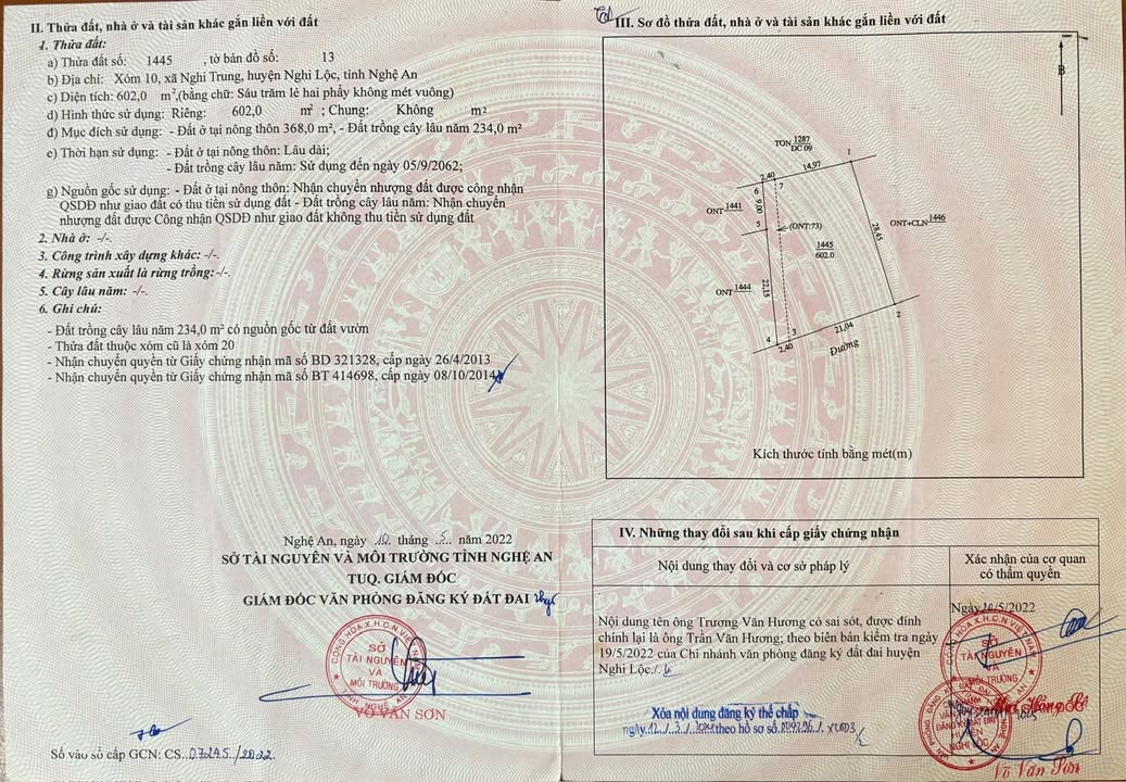 Đất Nền Nghi Trung 602m² giá 3.161 tỷ - Cơ hội đầu tư sinh lời cao!