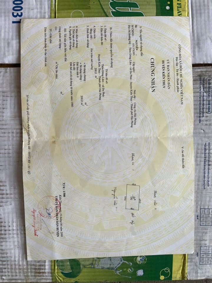 Bán lô đất Trần Hưng Đạo, Dương Kinh, Hải Phòng 200m² - Sổ đỏ chính chủ, giá chỉ 3.6 tỷ!