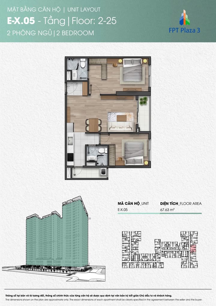 Căn hộ FPT PLAZA 3 Đà Nẵng 67m² giá 3.7 tỷ - View biển tuyệt đẹp!