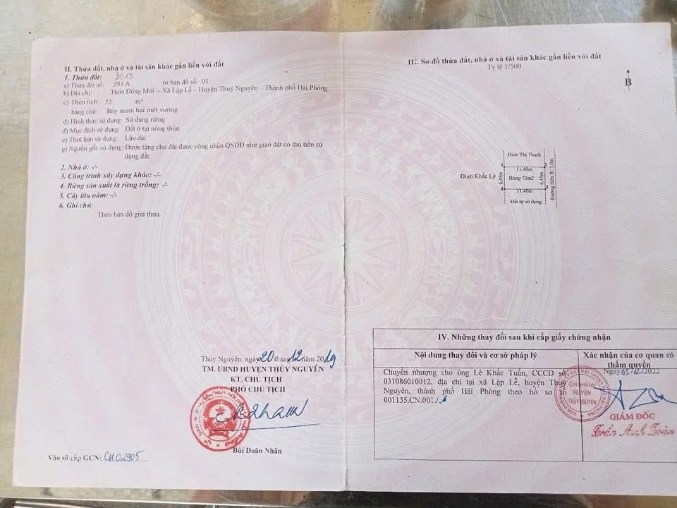 Đất TDP Đồng Mới, Thủy Nguyên, Hải Phòng 72m² giá 1.5 tỷ - Đầu tư sinh lời ngay!