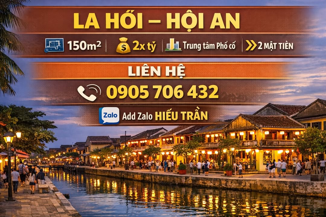 FrontHouse La Hối Hội An 150m² giá 2 tỷ - Đầu tư sinh lời ngay!