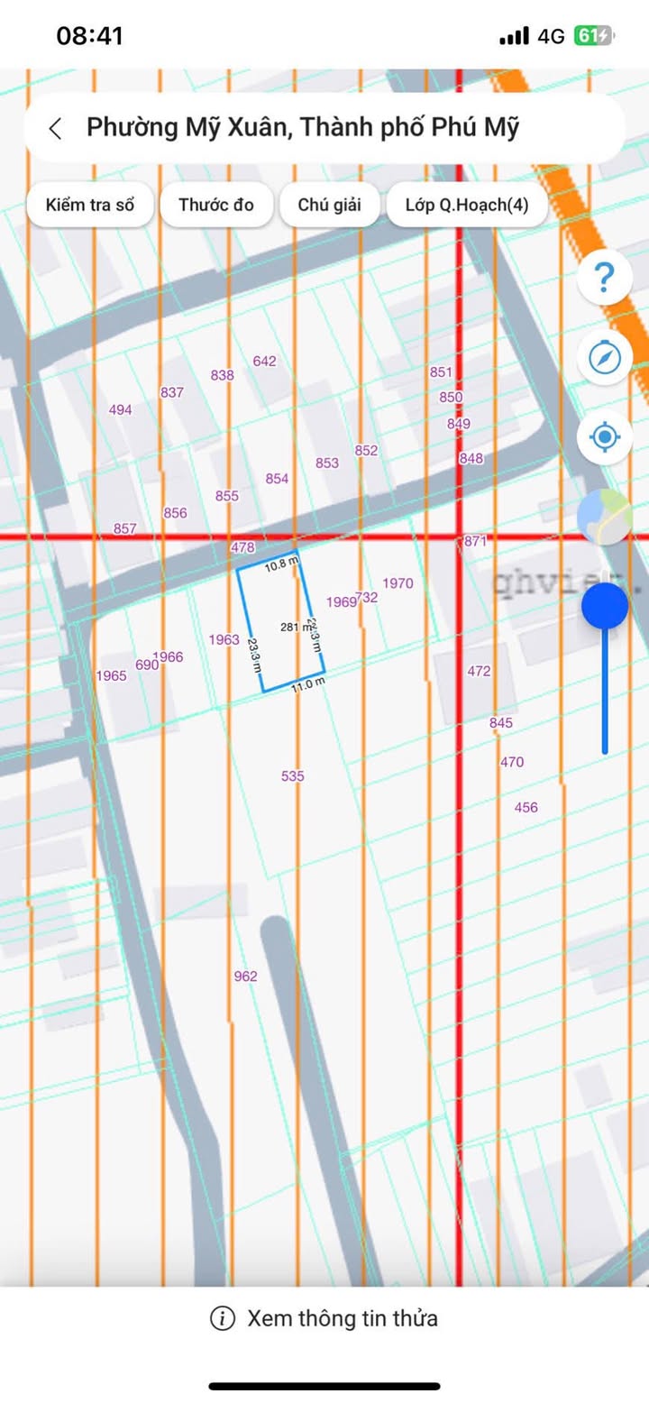 Đất nền 276m² tại Mỹ Xuân, Phú Mỹ - Giá chỉ 3 tỷ, cơ hội đầu tư sinh lời!