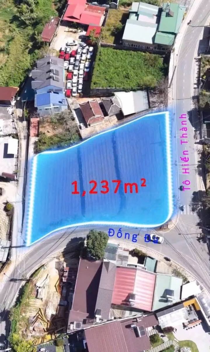 Bán đất 2 mặt tiền Đống Đa & Tô Hiến Thành, Đà Lạt 1237m² - Vị trí đắc địa kinh doanh!
