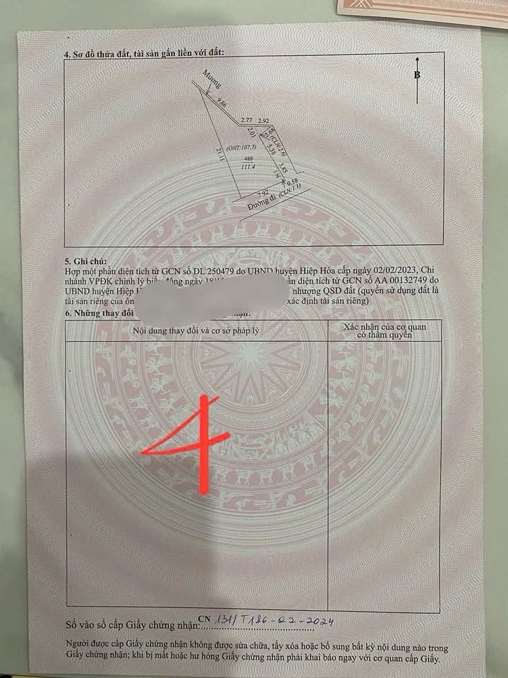 Đất nền thổ cư 111m² tại thôn Cẩm Trang, Hiệp Hòa - Giá chỉ 400 triệu