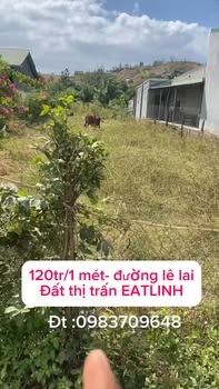 Đất thổ cư 600m² tại đường Lê Lai, thị trấn Ea T'ling - Giá 7.2 tỷ, vị trí vàng đầu tư!