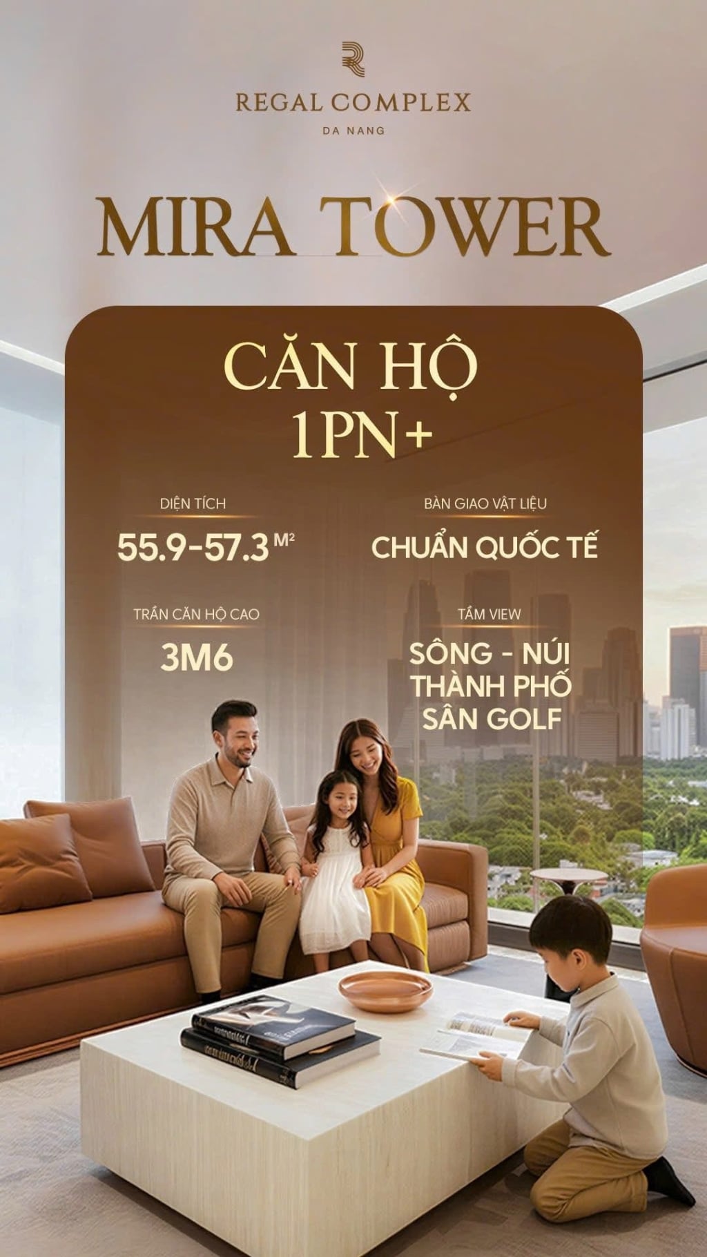 Căn hộ Mira Tower Đà Nẵng 53m² giá 3.2 tỷ - Nơi khởi nguồn tri thức cho trẻ!