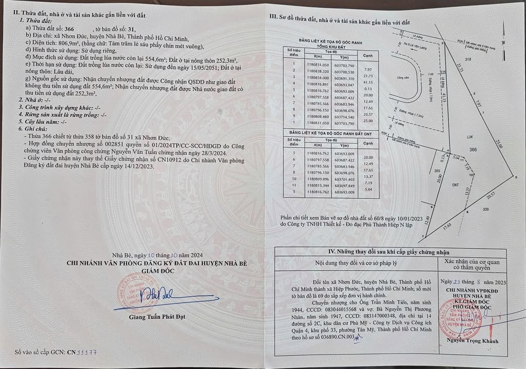 Đất nền KDC Lê Văn Lương, Nhơn Đức, Nhà Bè 807m² giá 14.6 tỷ - Đầu tư sinh lời lý tưởng!