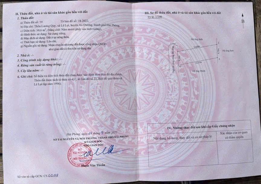 Nhà riêng Lương Quy - Lê Lợi 50,6m² giá 980 triệu - Ô tô đỗ cửa thoải mái!