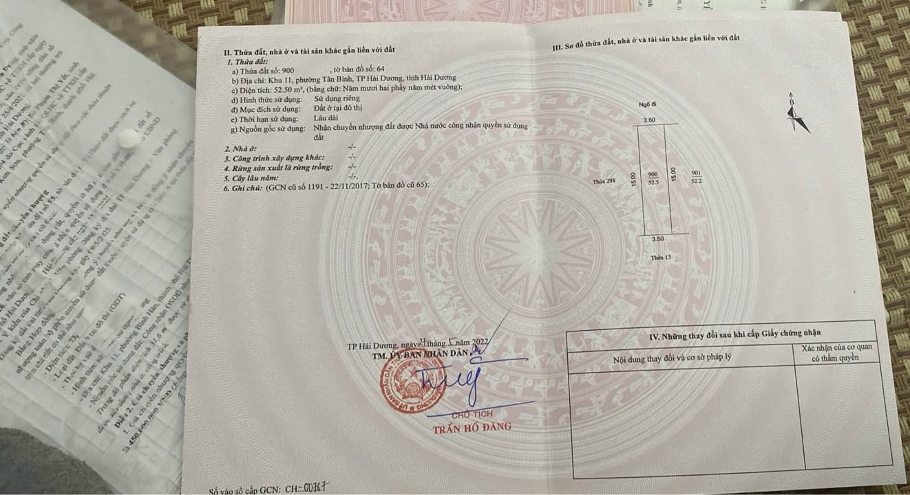 Đất nền Kim Sơn Tân Bình 52,5m² giá 1.9 tỷ - Gần trung tâm, ô tô đỗ cửa!