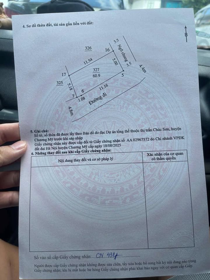 Đất nền Chúc Sơn, Chương Mỹ 60,9m² giá 4 tỷ - Lô góc 2 mặt thoáng, đầu tư tiềm năng!