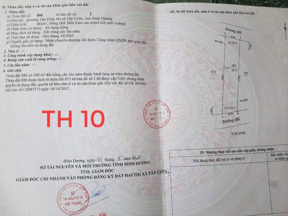 Đất 2 mặt tiền Tân Hiệp 461m² giá 2.7 tỷ - Vị trí đẹp thuận lợi kinh doanh!