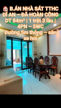 Nhà riêng Dĩ An 84m² giá 5 tỷ - Sẵn sàng vào ở ngay!