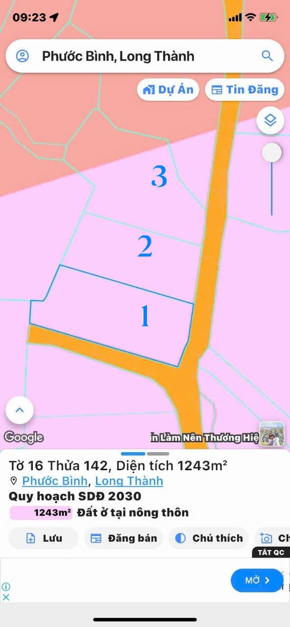 Đất Phước Bình Long Thành 3600m² giá 6.8 tỷ - Cơ hội đầu tư hiếm có!