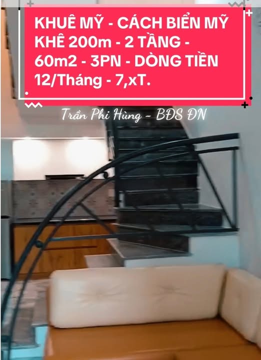 Nhà mới 2 tầng tại Khuê Mỹ, Đà Nẵng 60m² giá 7 tỷ - Cho thuê dòng tiền 12 triệu/tháng!