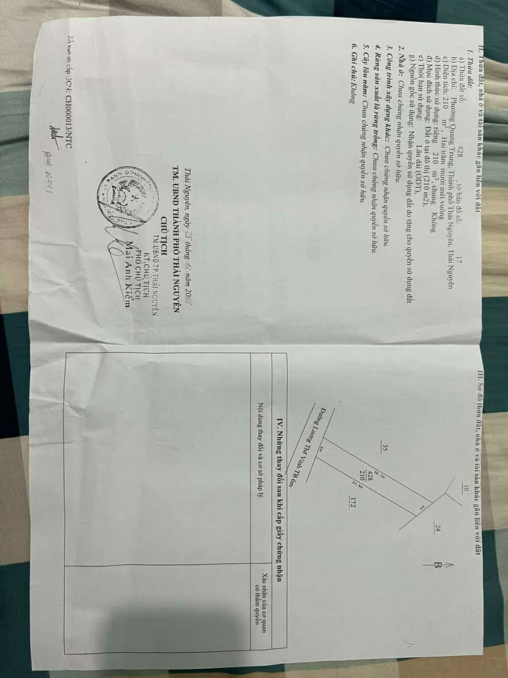 Đất nền Quang Trung, Thái Nguyên 200m² - Cơ hội đầu tư vàng không thể bỏ lỡ!