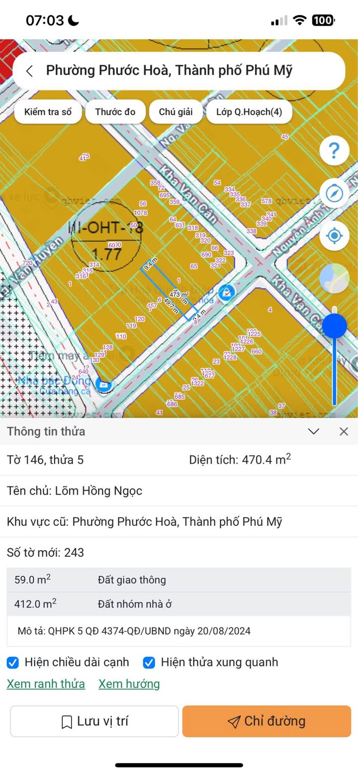 Đất nền Phước Hòa - Phú Mỹ 470m² giá 3 tỷ - Đầu tư sinh lời hiệu quả!