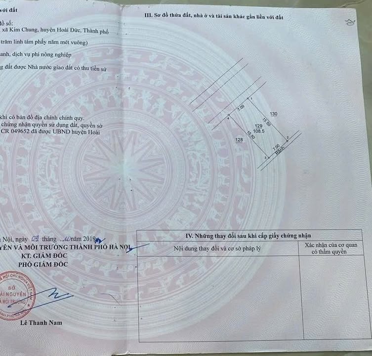 Đất nền Kim Chung Hoài Đức 108m² giá 1.296 tỷ - Đường ô tô tránh, vỉa hè rộng!