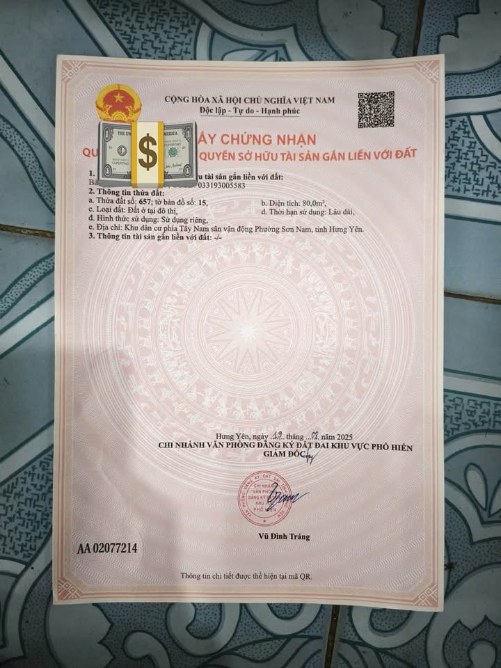 Đất sổ đỏ chính chủ tại TP Hưng Yên 80m² - Đầu tư sinh lời ngay!