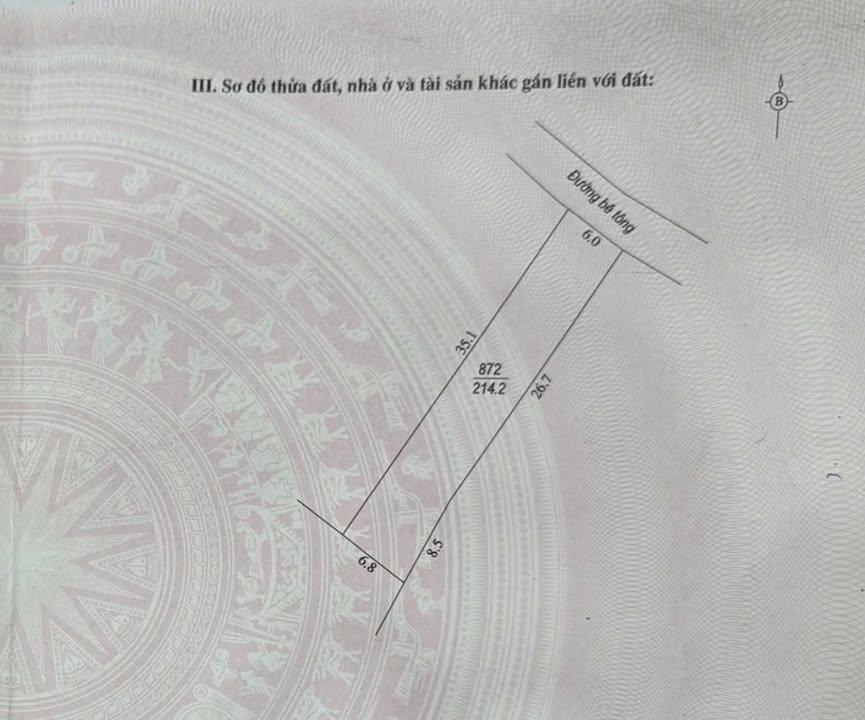 Lô đất Chũ Lục Ngạn 215m² giá 950 triệu - Sổ đỏ chính chủ, phong thủy tốt!
