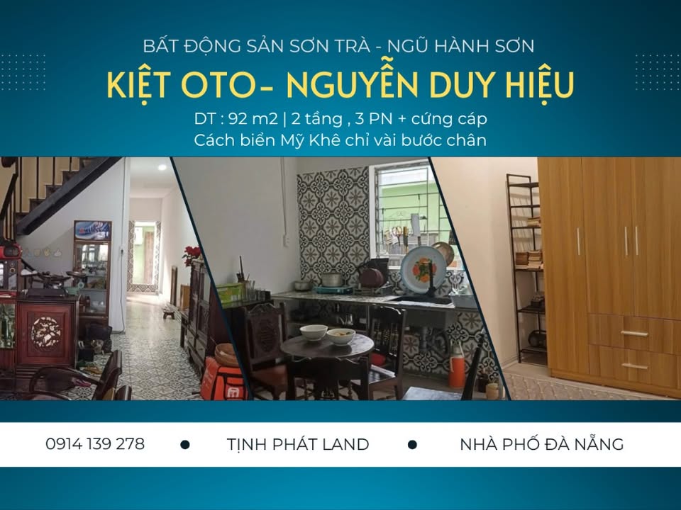 Nhà 2 tầng kiệt ô tô Nguyễn Duy Hiệu Đà Nẵng 92m² giá 9.8 tỷ - Thiết kế hiện đại, đầy đủ công năng!