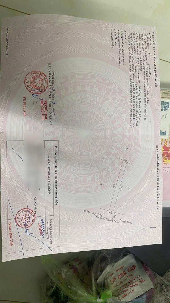 Đất nền mặt tiền Nguyên Thiếp, Pleiku 258.5m² chỉ 1.4 tỷ - Đầu tư sinh lời ngay!