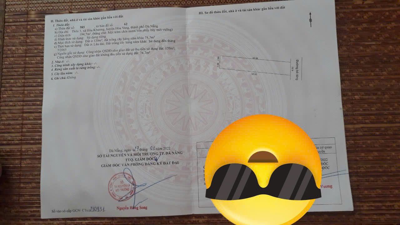 Đất nền Hòa Khương Đà Nẵng 194m² giá hợp lý - Cần bán gấp!