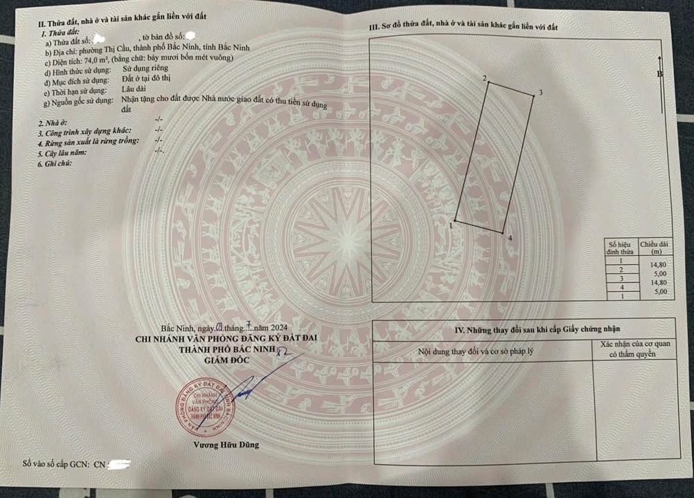 Đất nền giãn dân Đồng Soi - Thị Cầu, Bắc Ninh 74m² giá 5 tỷ - Phù hợp đầu tư