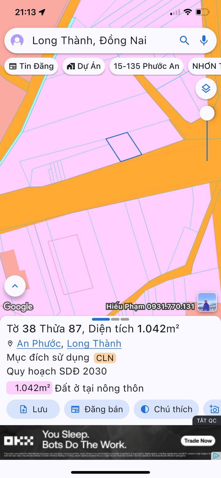 Đất nền An Phước Long Thành 1050m² giá tốt - Phù hợp xây nhà vườn hoặc kho xưởng!