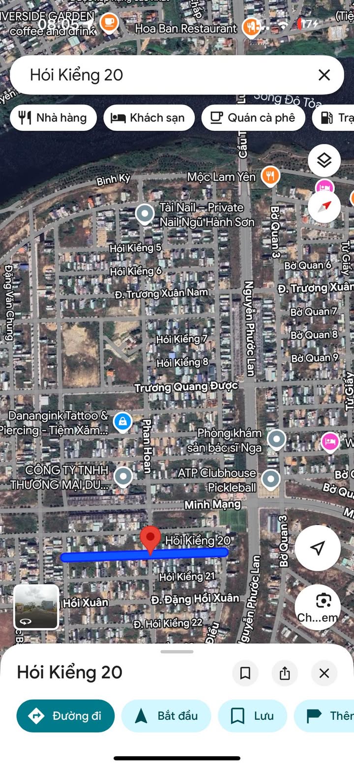 Đất nền Hói Kiểng 20, Hòa Xuân, Đà Nẵng 105m² giá 5.65 tỷ - Hướng Tây Bắc, vị trí đẹp sát sông!