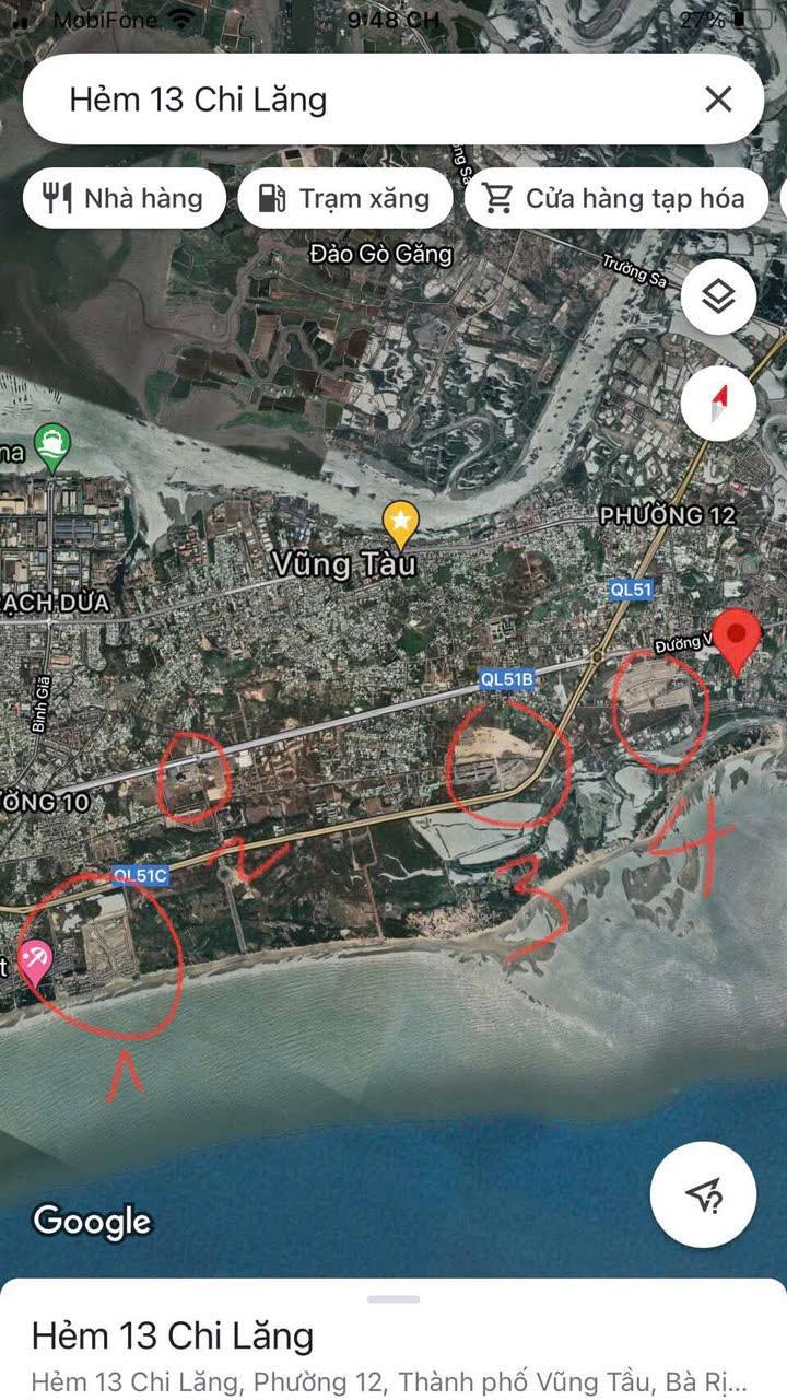 Đất nền đường 13 Chi Lăng, TP Vũng Tàu 117m² giá 850 triệu - Bán gấp trong tuần!