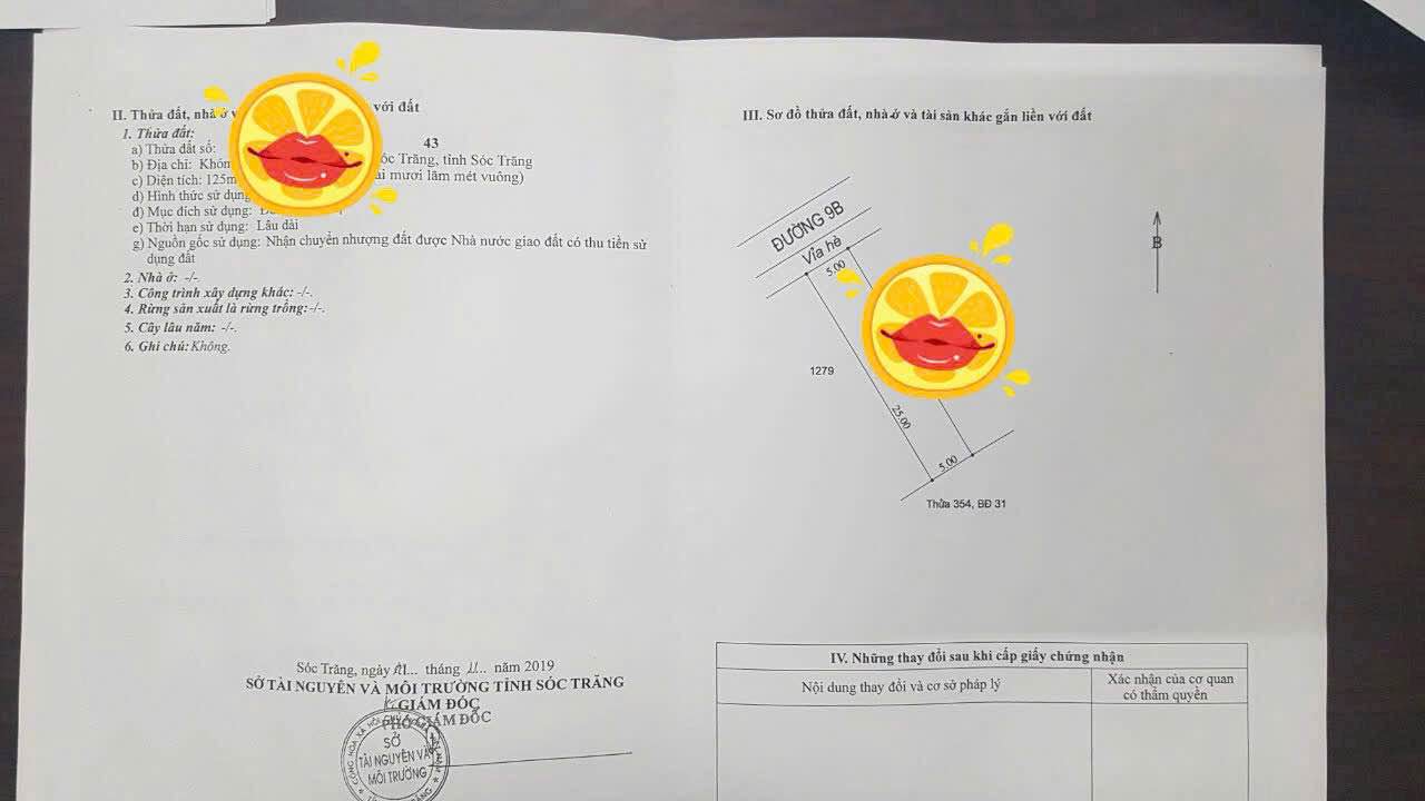 Cặp Nền Đất Đẹp Đường 9B, Sóc Trăng 250m² giá 2.9 tỷ - Thương lượng hấp dẫn!