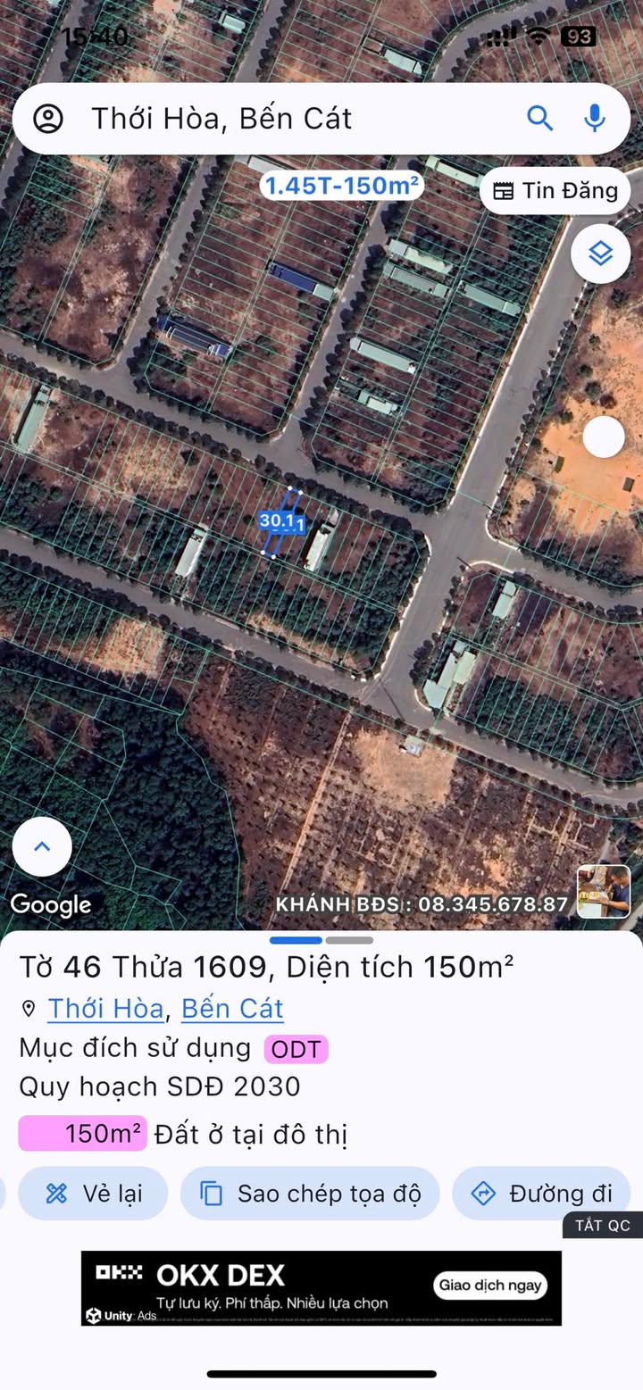 Đất nền KDC Mỹ Phước 4, Thới Hòa, Bình Dương 150m² giá 1.5 tỷ - Đầu tư sinh lời tốt!