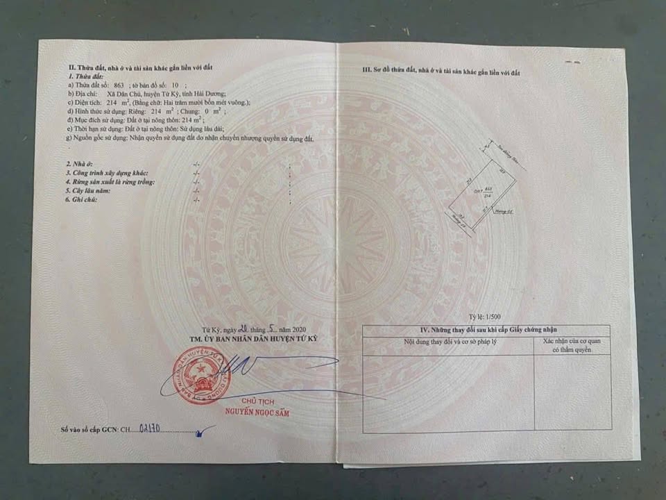 Biệt thự Dân Chủ, Tứ Kỳ 214m² giá 3.2 tỷ - Đầu tư hợp lý và ở ngay!